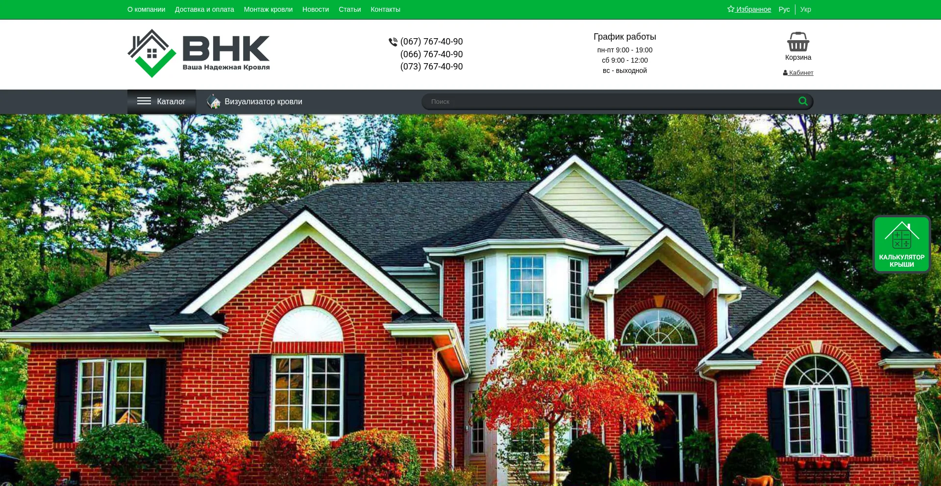 Website screenshot of Vnk.kiev.ua