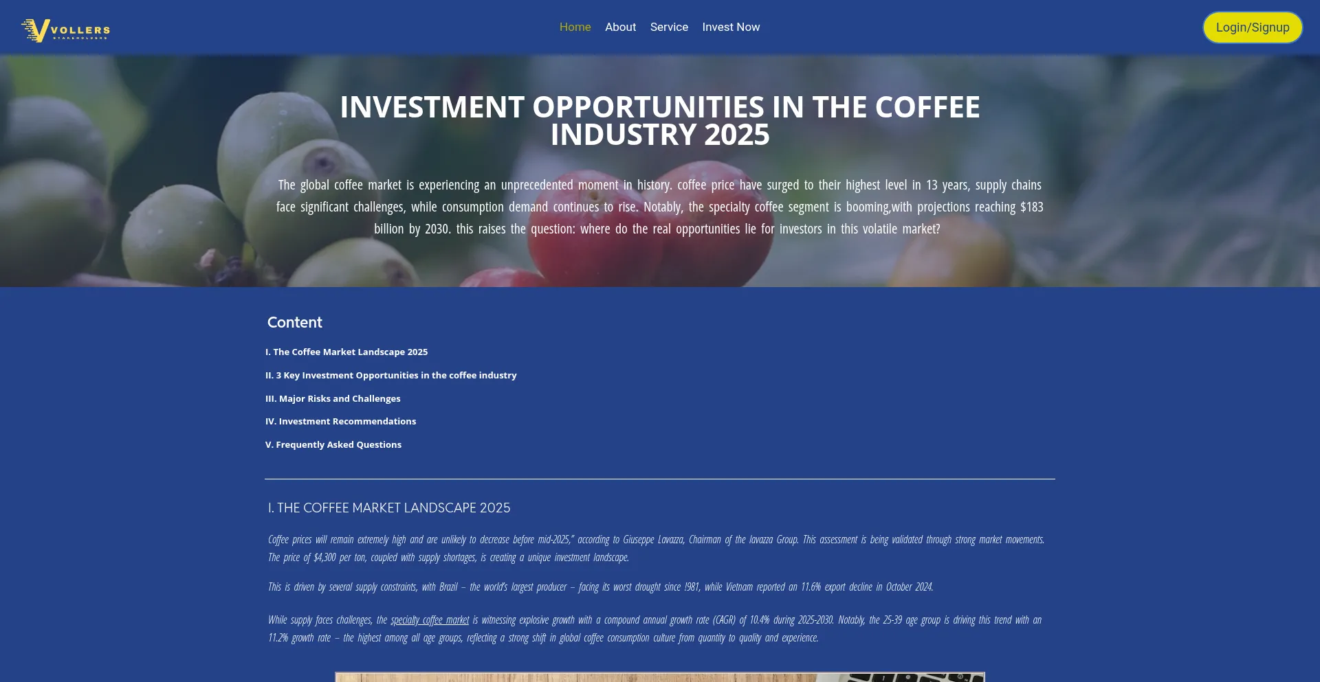 Website screenshot of Vollersxfarm.name.ng