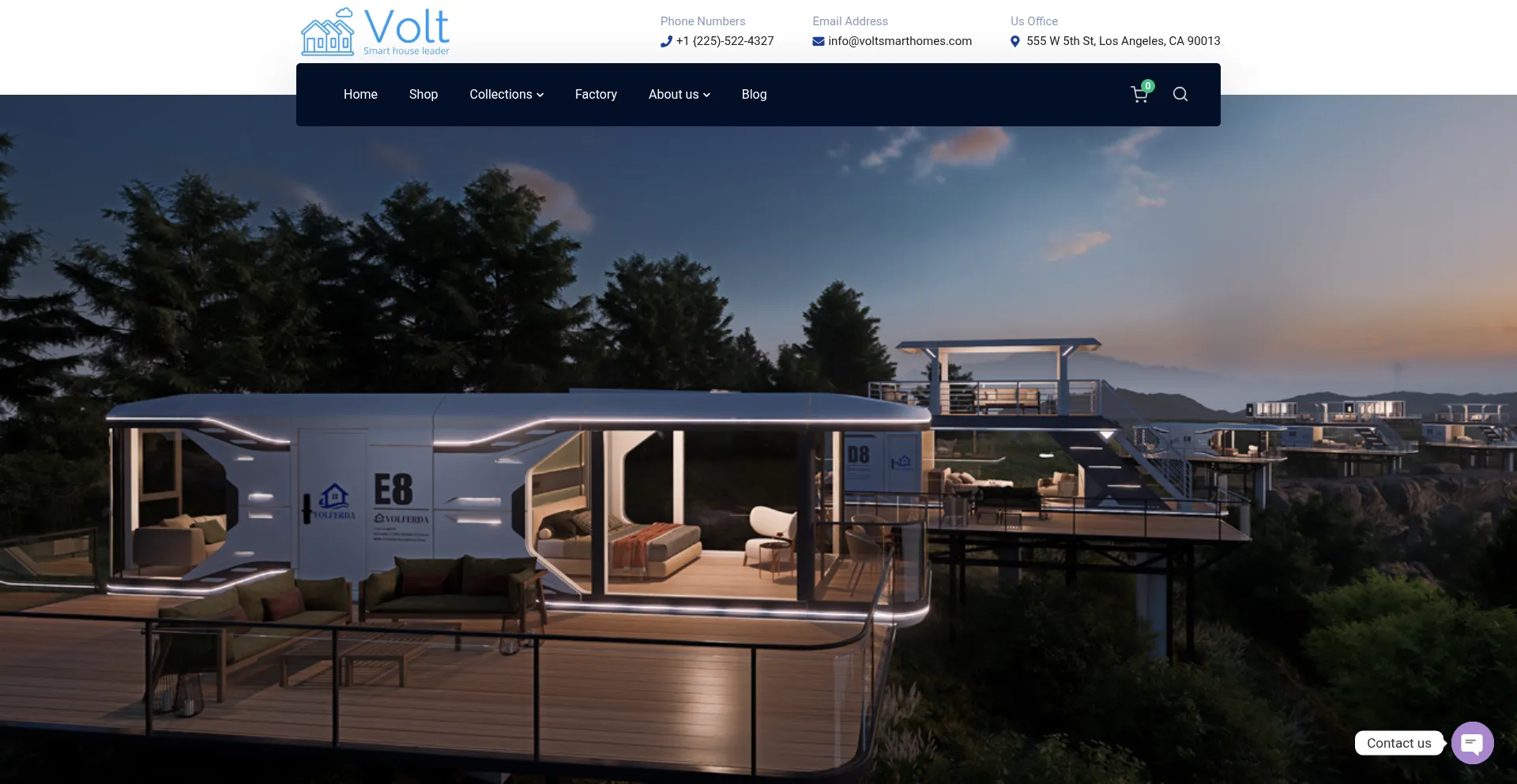 Website screenshot of Voltsmarthomes.com