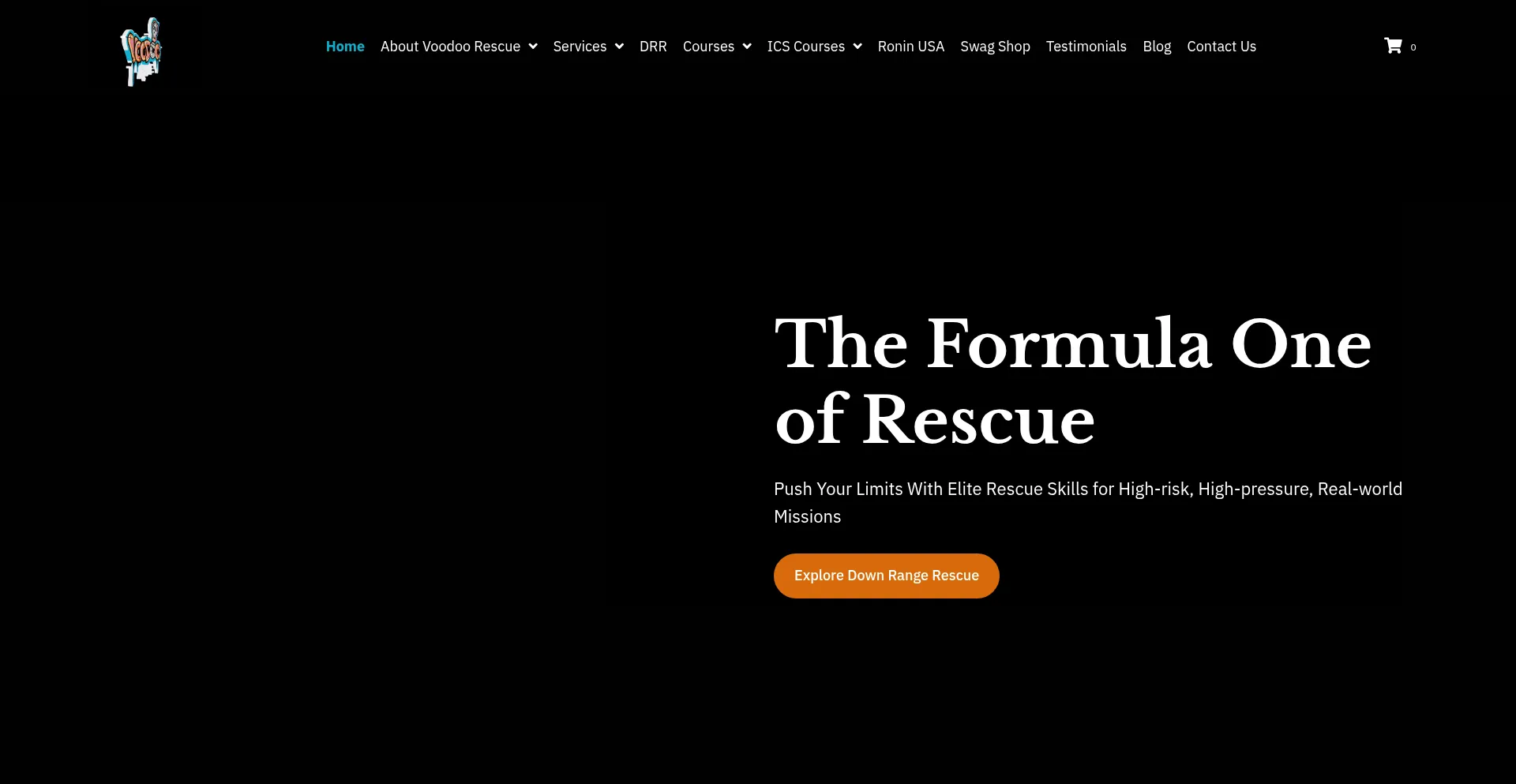 Website screenshot of Voodoorescue.com