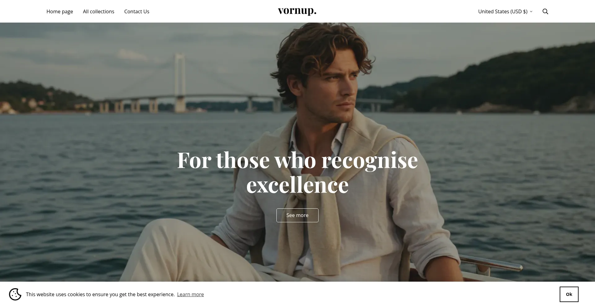 Website screenshot of Vornuponline.com