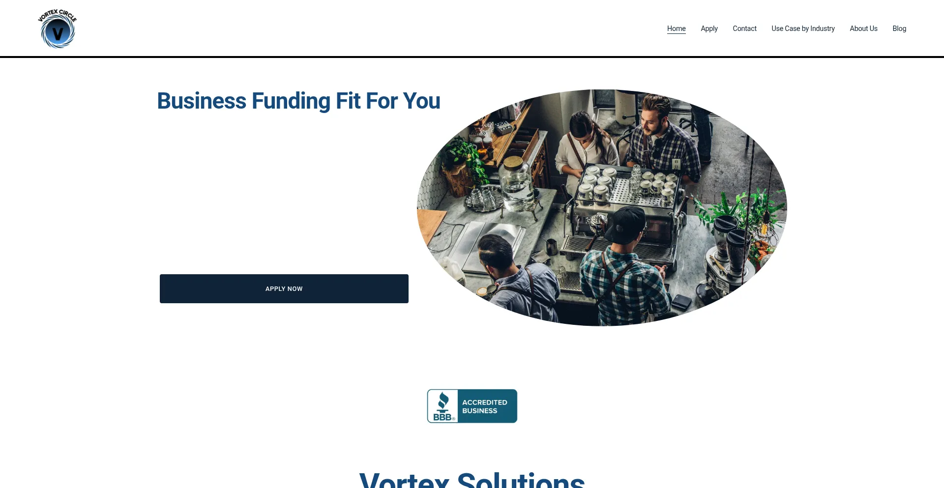 Website screenshot of Vortexcircle.com