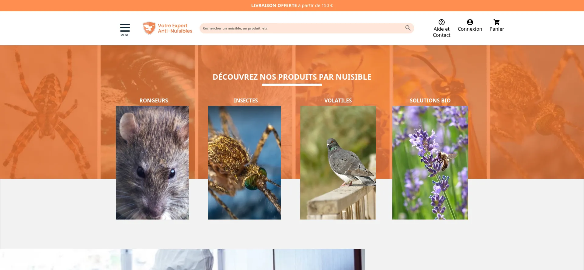 Website screenshot of Votre-expert-anti-nuisibles.com
