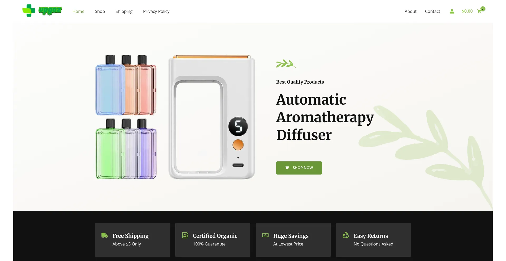 Website screenshot of Vpgoz.com