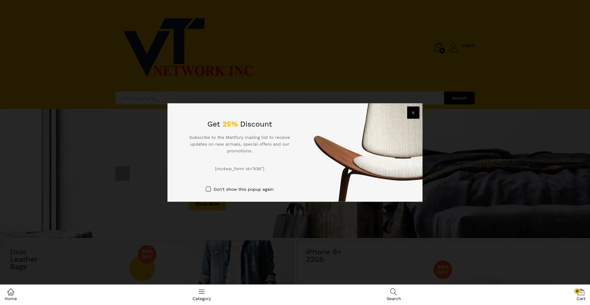 Website screenshot of Vt7networksinc.com