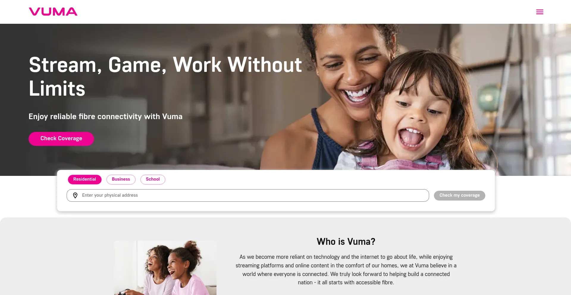 Vumatel.co.za Screenshot