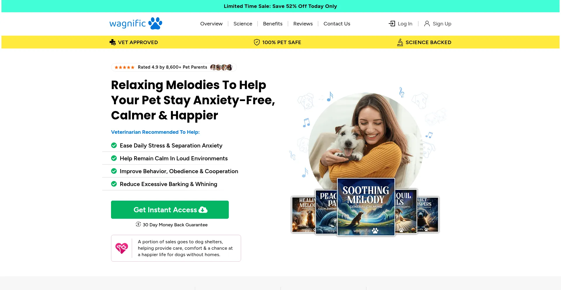 Website screenshot of Wagnific.com