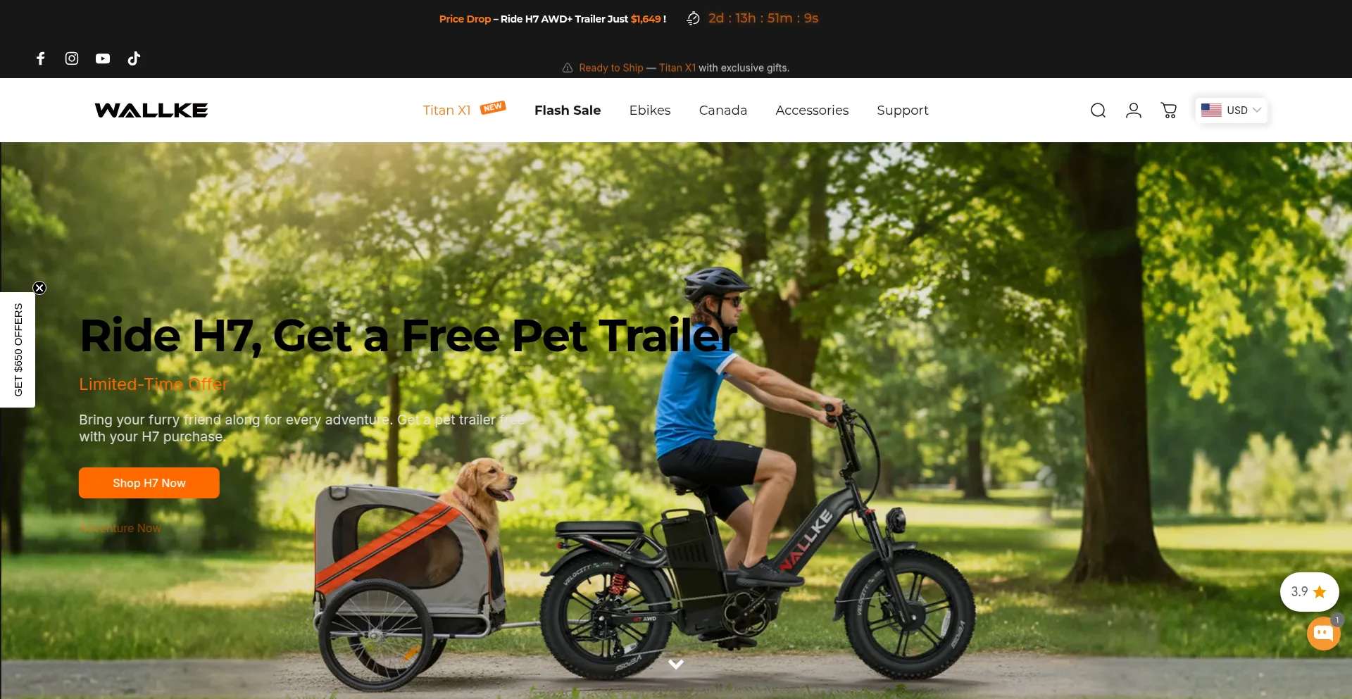 Wallkeebike.com Screenshot
