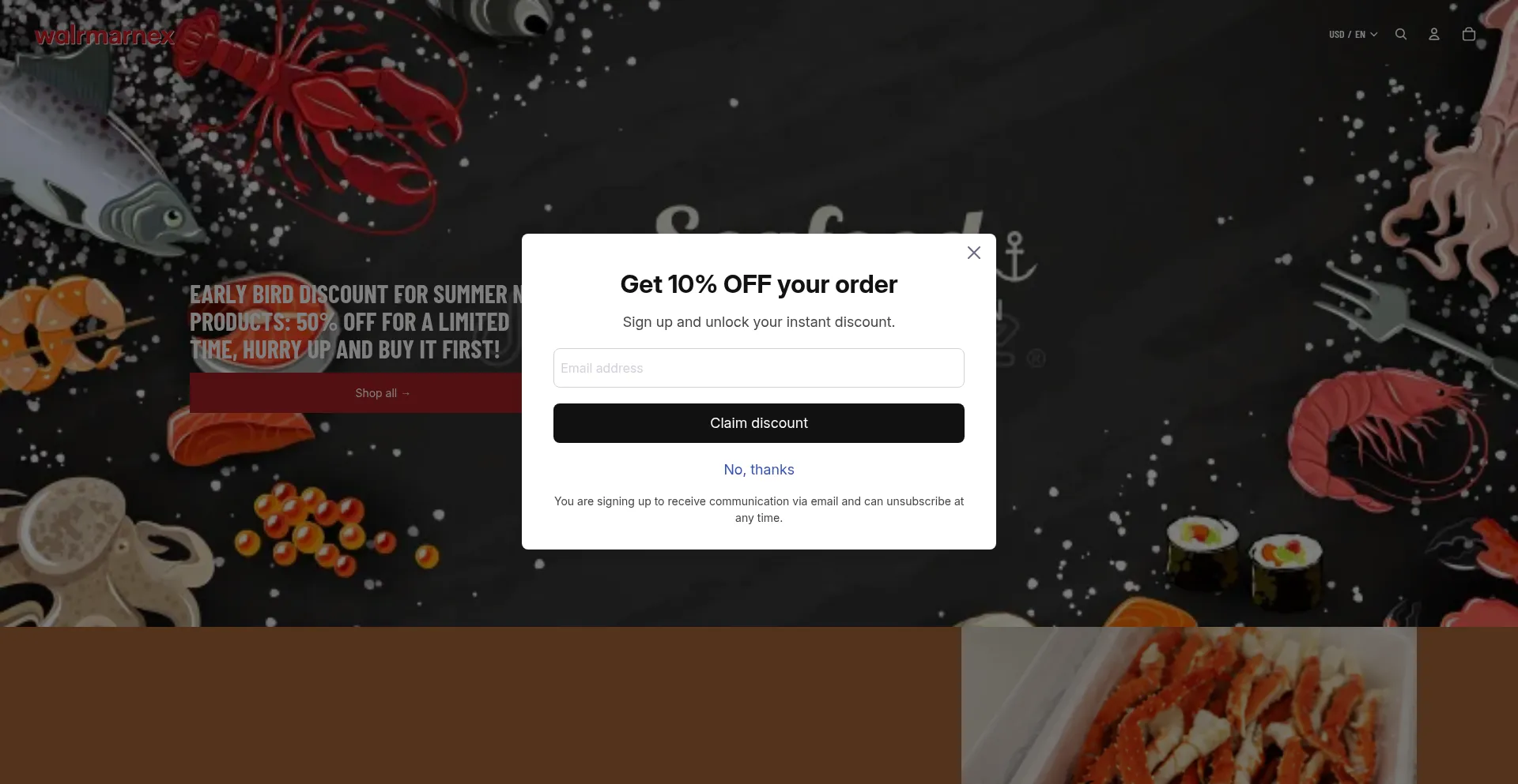 Website screenshot of Walmarnex.com