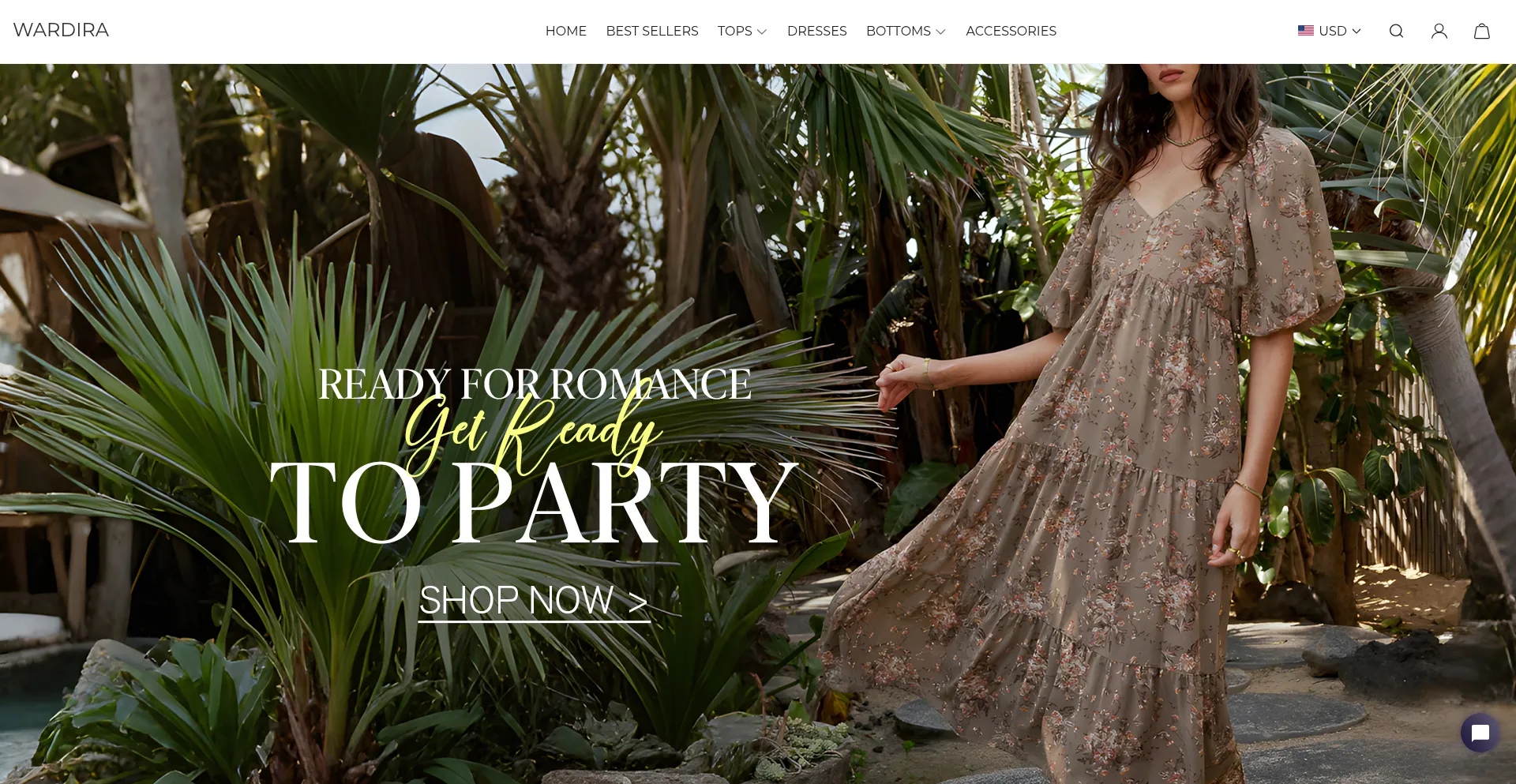 Website screenshot of Wardira.com