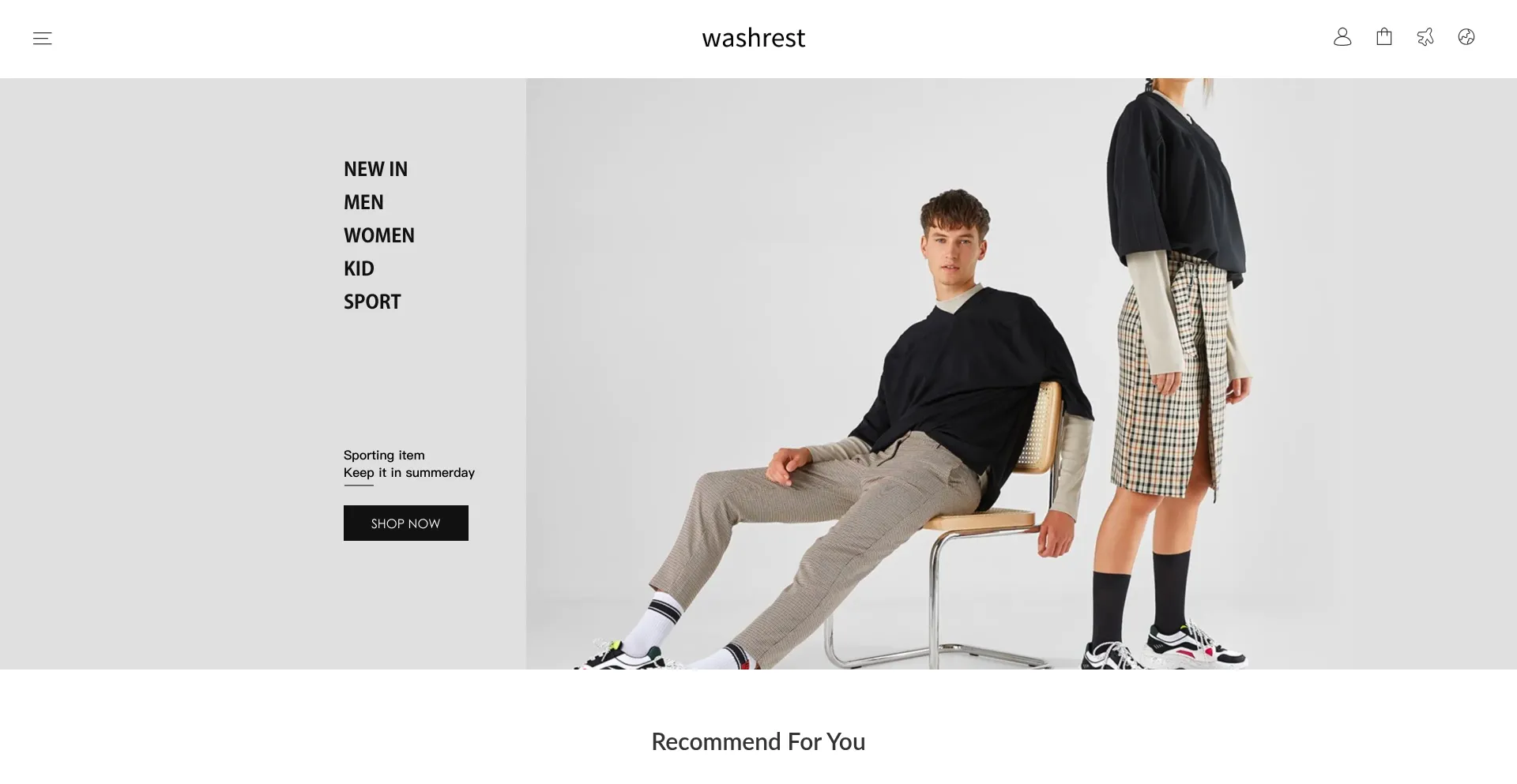 Website screenshot of Washrest.com