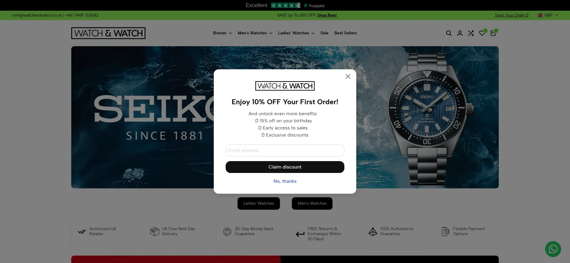 Watchandwatch.co.uk 安全可靠吗？