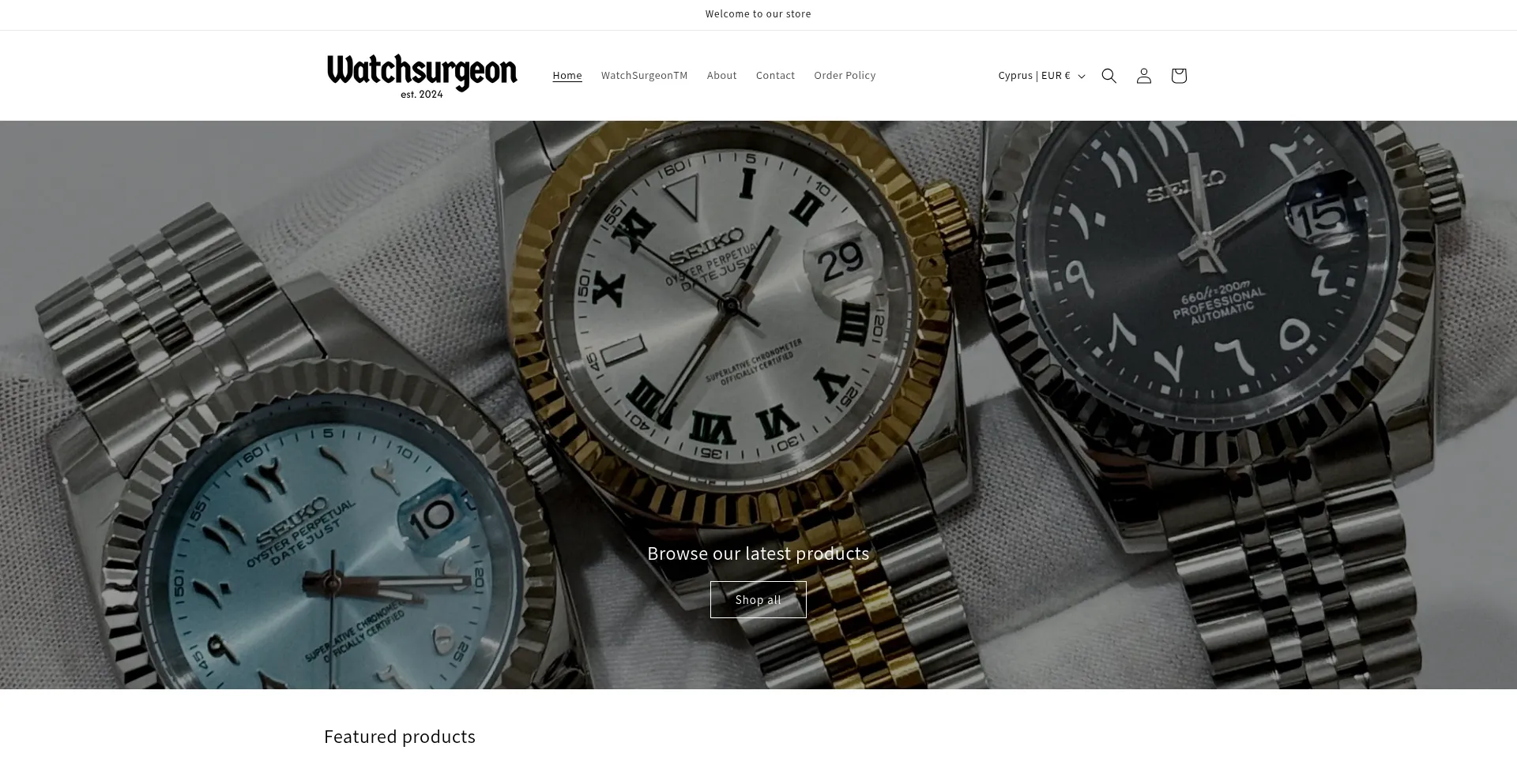 Website screenshot of Watchsurgeon.com