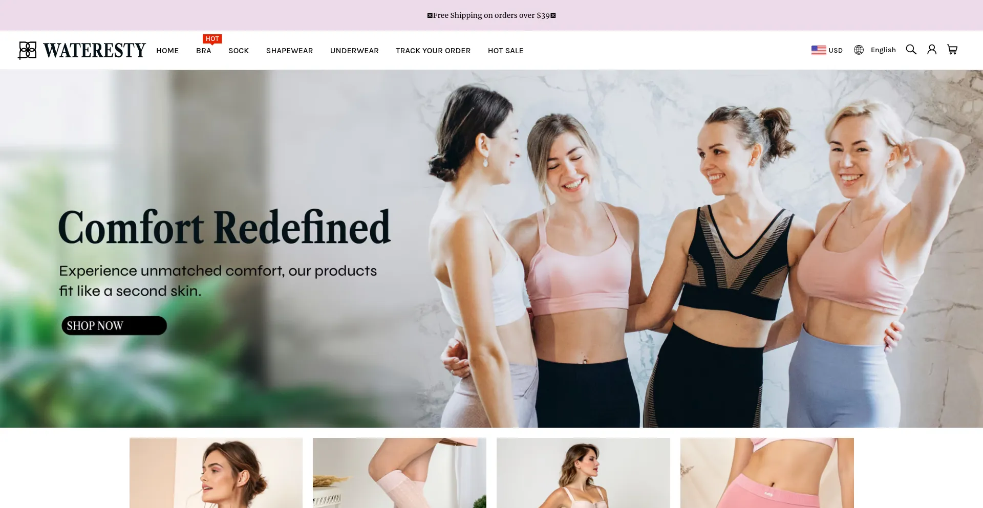 Website screenshot of Wateresty.com