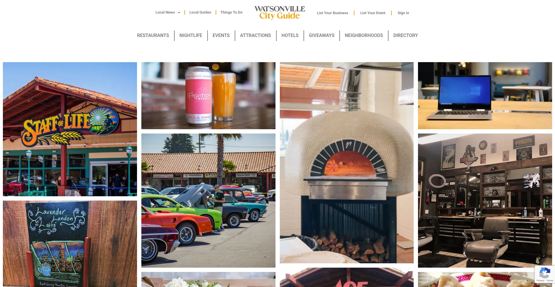 Website screenshot of Watsonville.com