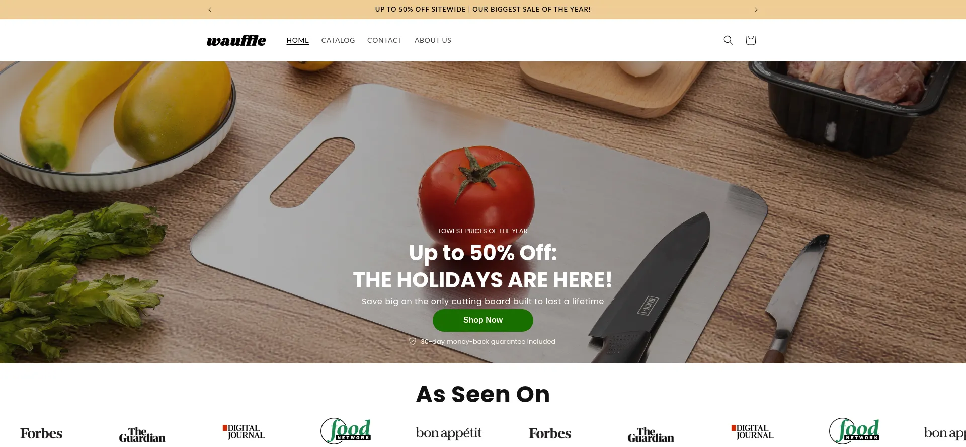 Website screenshot of Wauffle.com