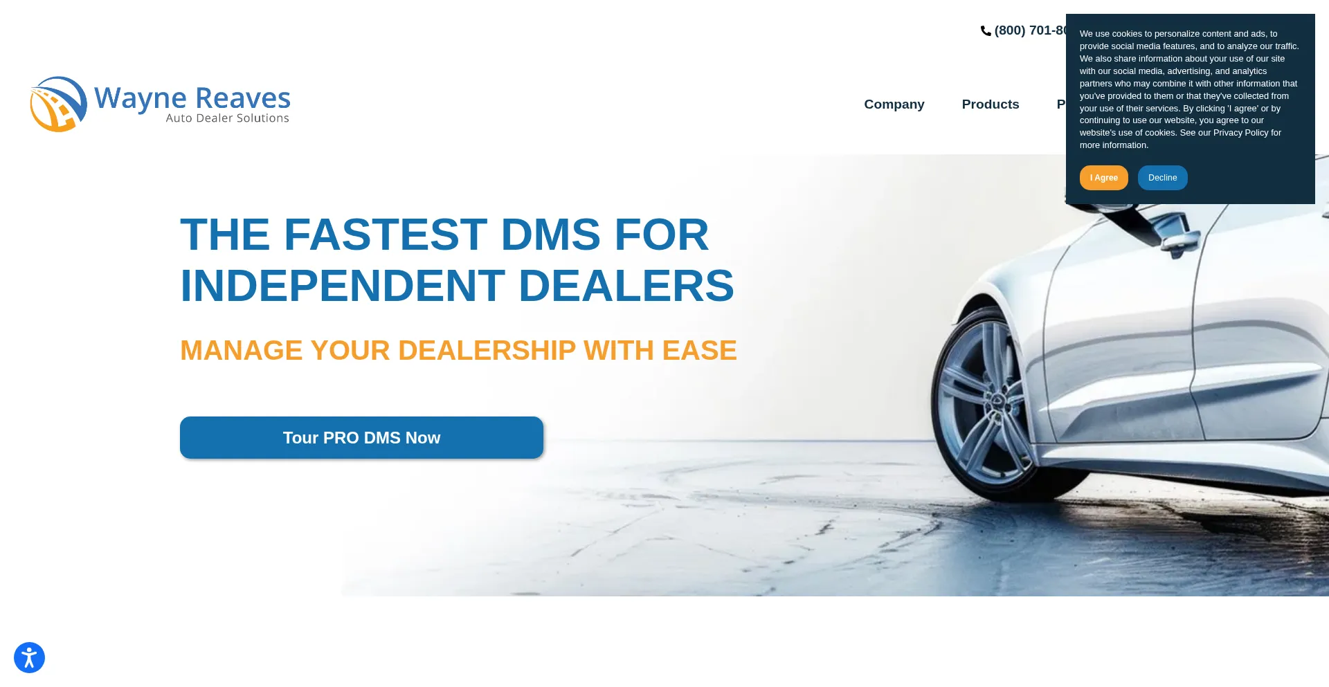 Website screenshot of Waynereaves.com