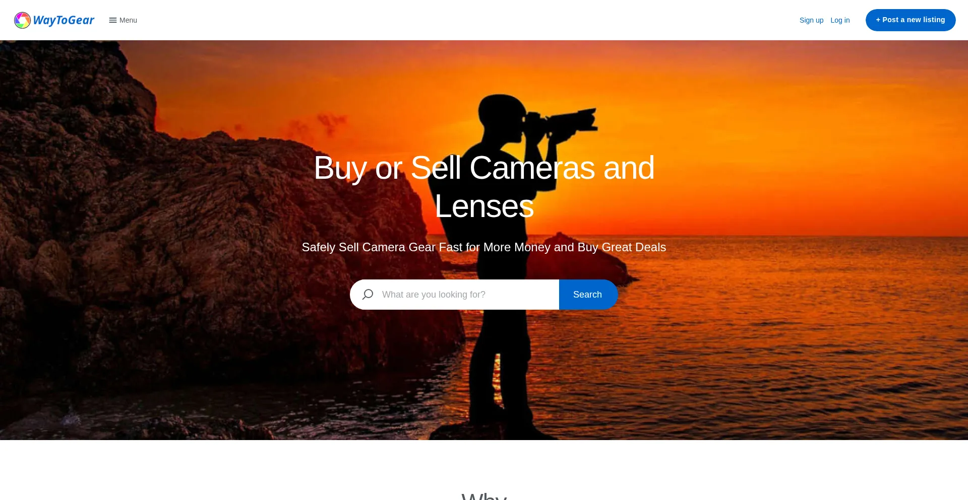 Website screenshot of Waytogear.com