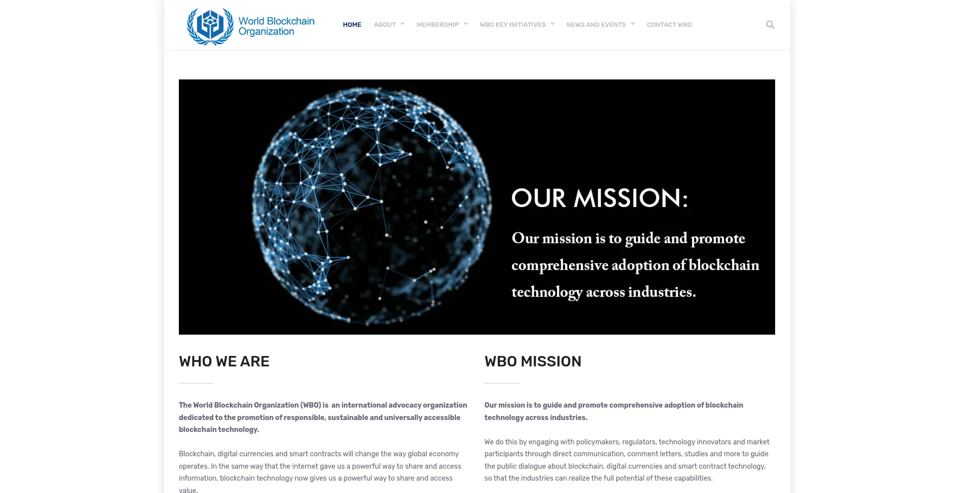 Website screenshot of Wbo.center