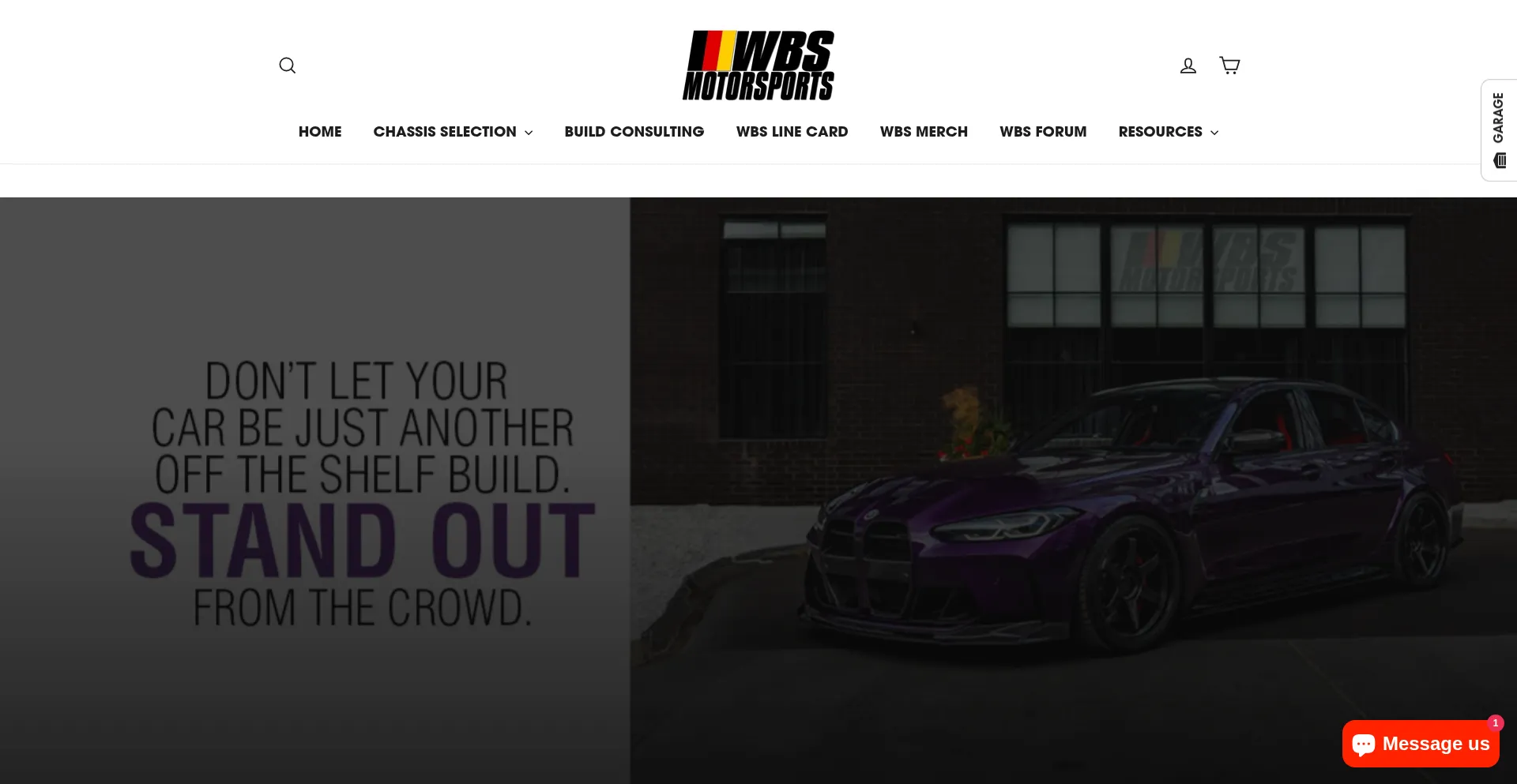 Website screenshot of Wbsmotorsports.net