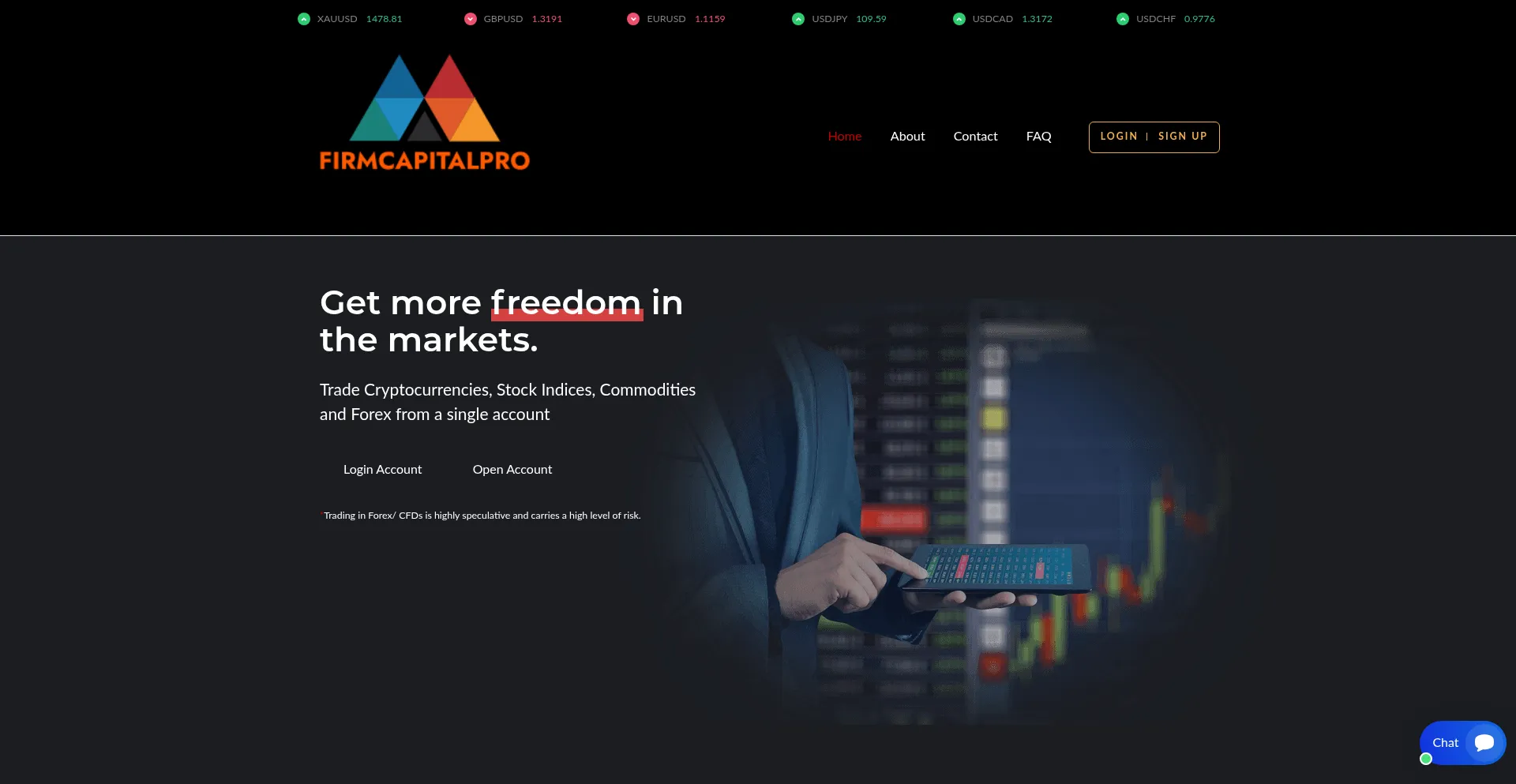 Website screenshot of Wealth.firmcapitalpro.com