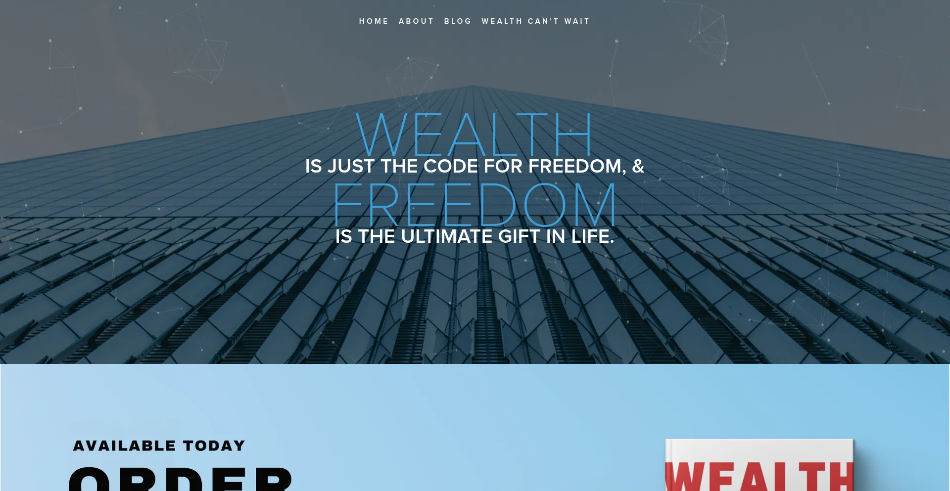Website screenshot of Wealth.org