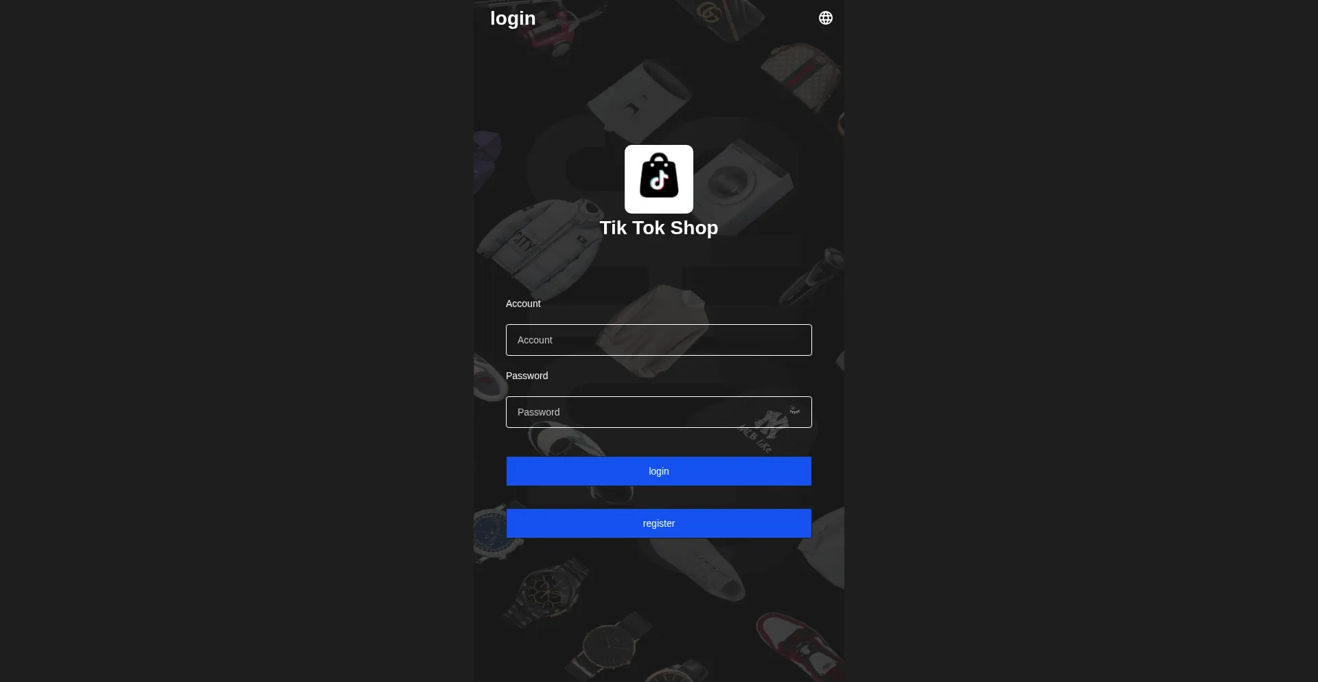 Website screenshot of Web.tkotkishoping.com