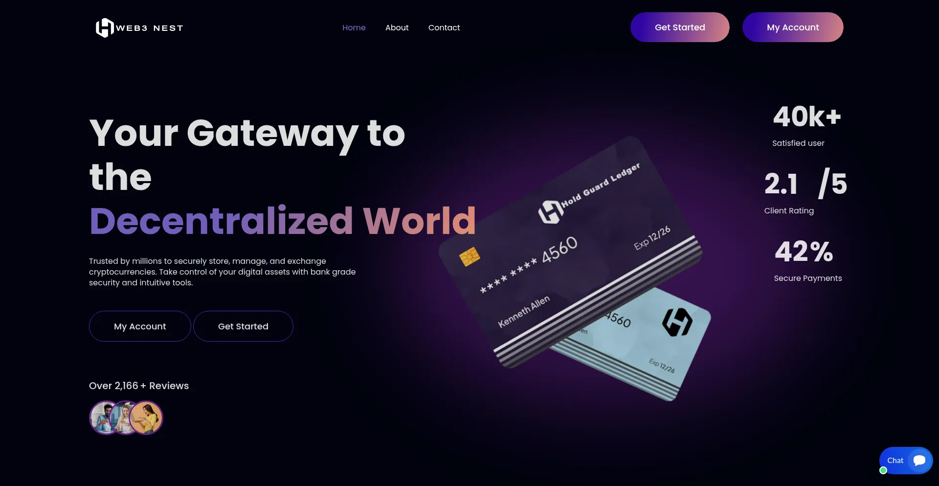 Website screenshot of Web3nest.org