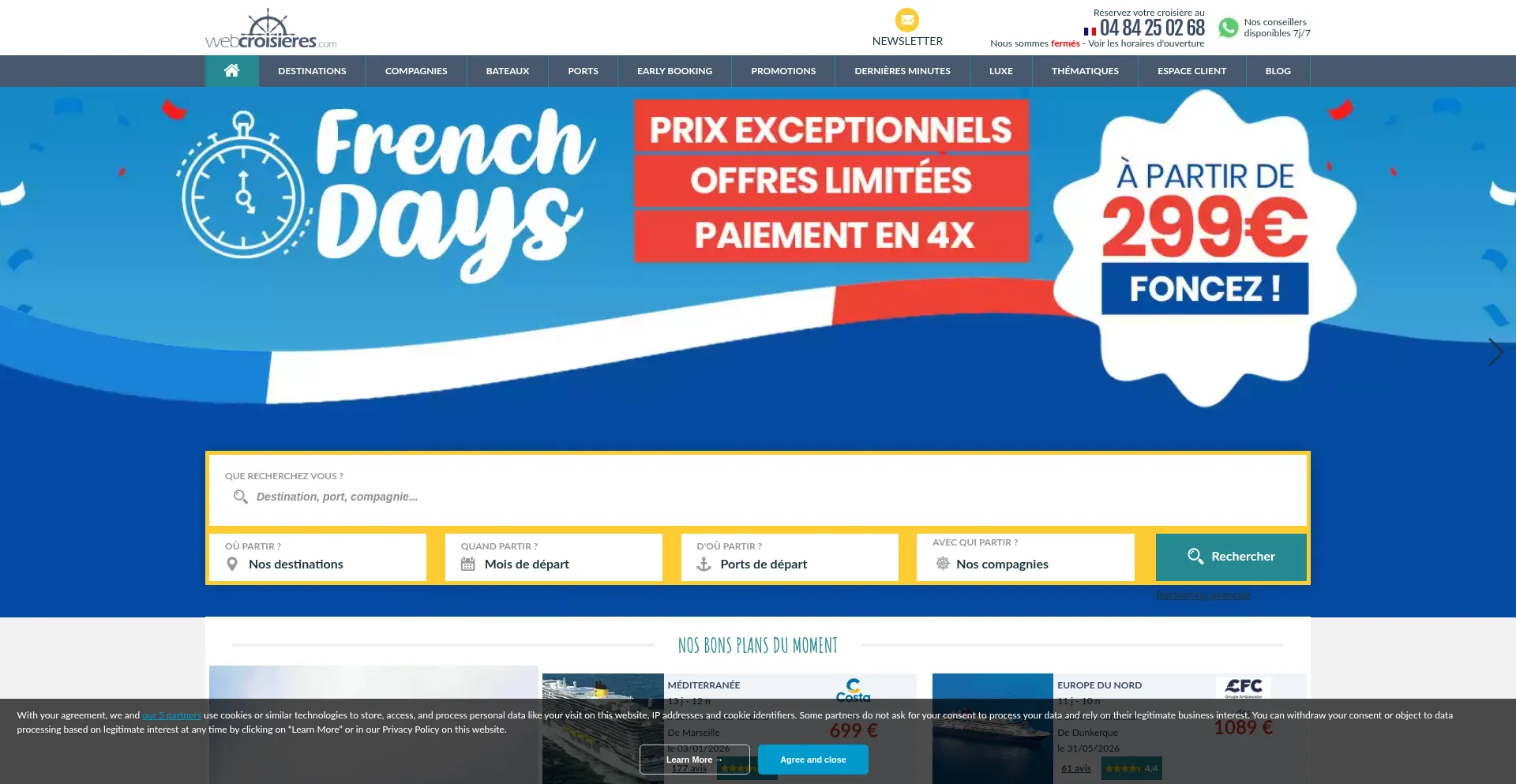 Webcroisieres.com Screenshot