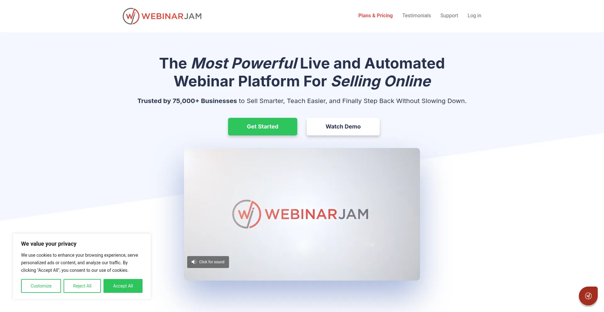 Webinarjam.com Screenshot