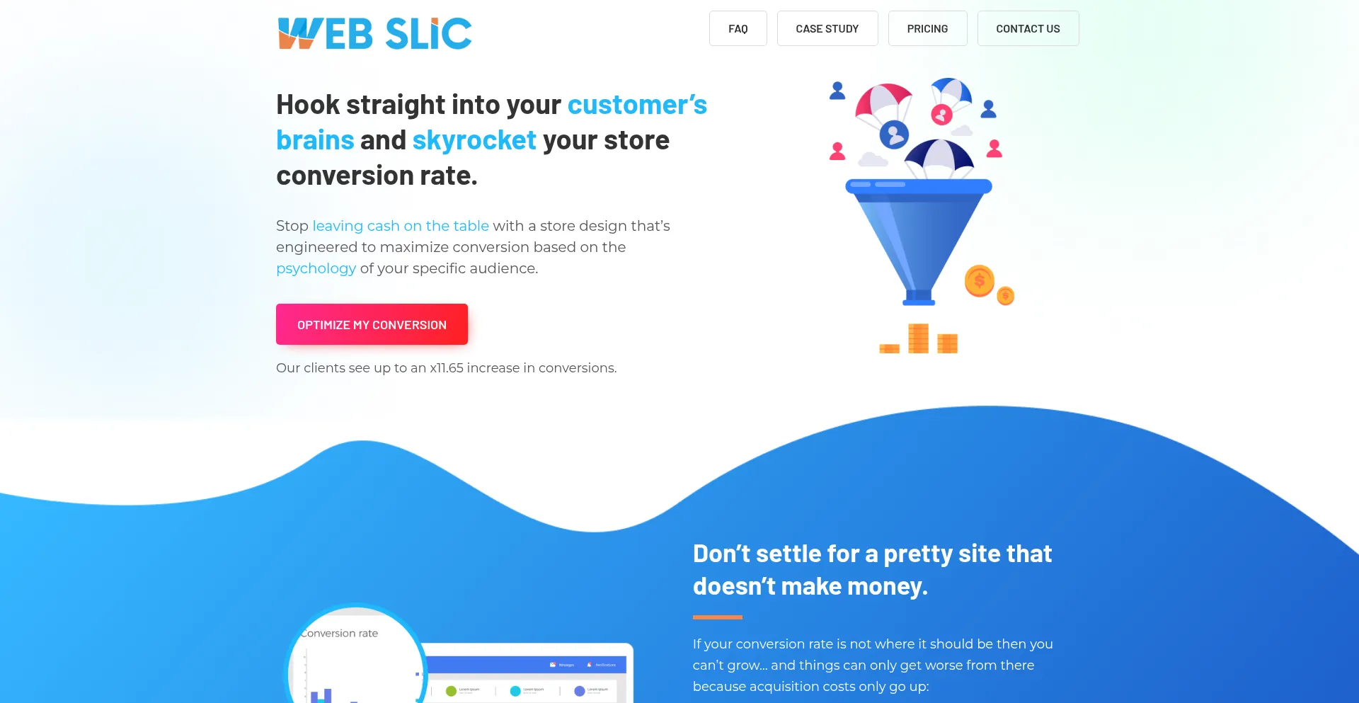 Website screenshot of Webslic.com