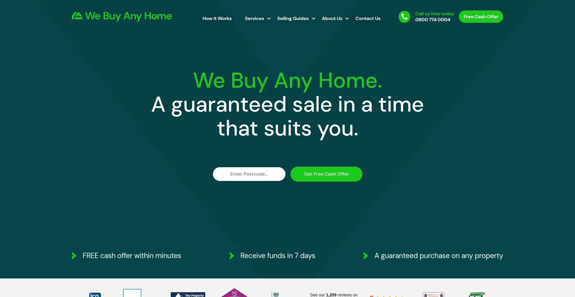 Webuyanyhome.com Screenshot