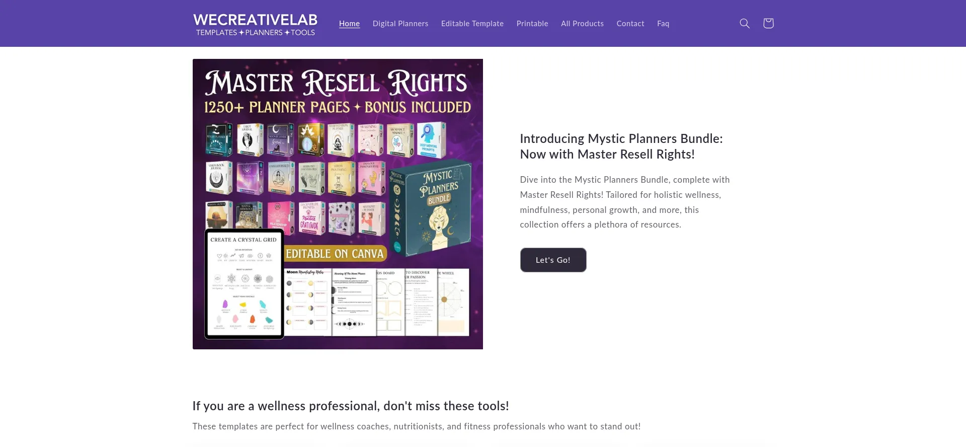 Website screenshot of Wecreativelab.com