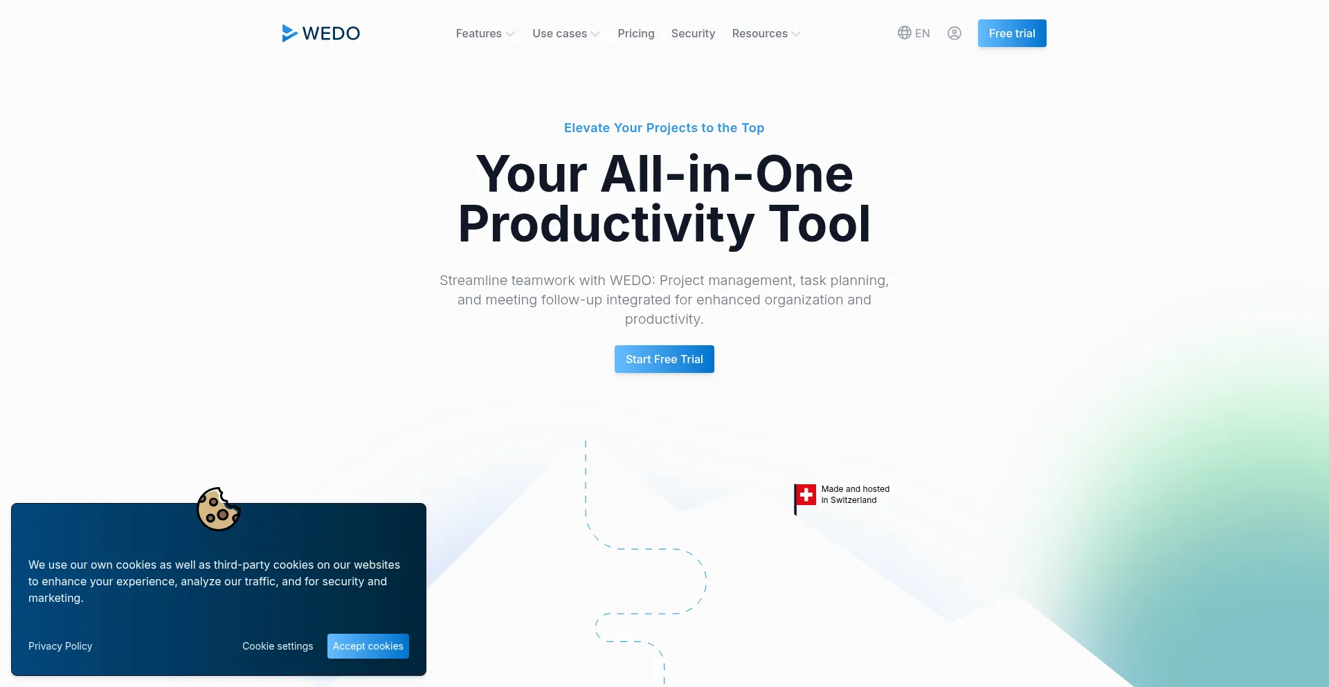 Website screenshot of Wedo.com
