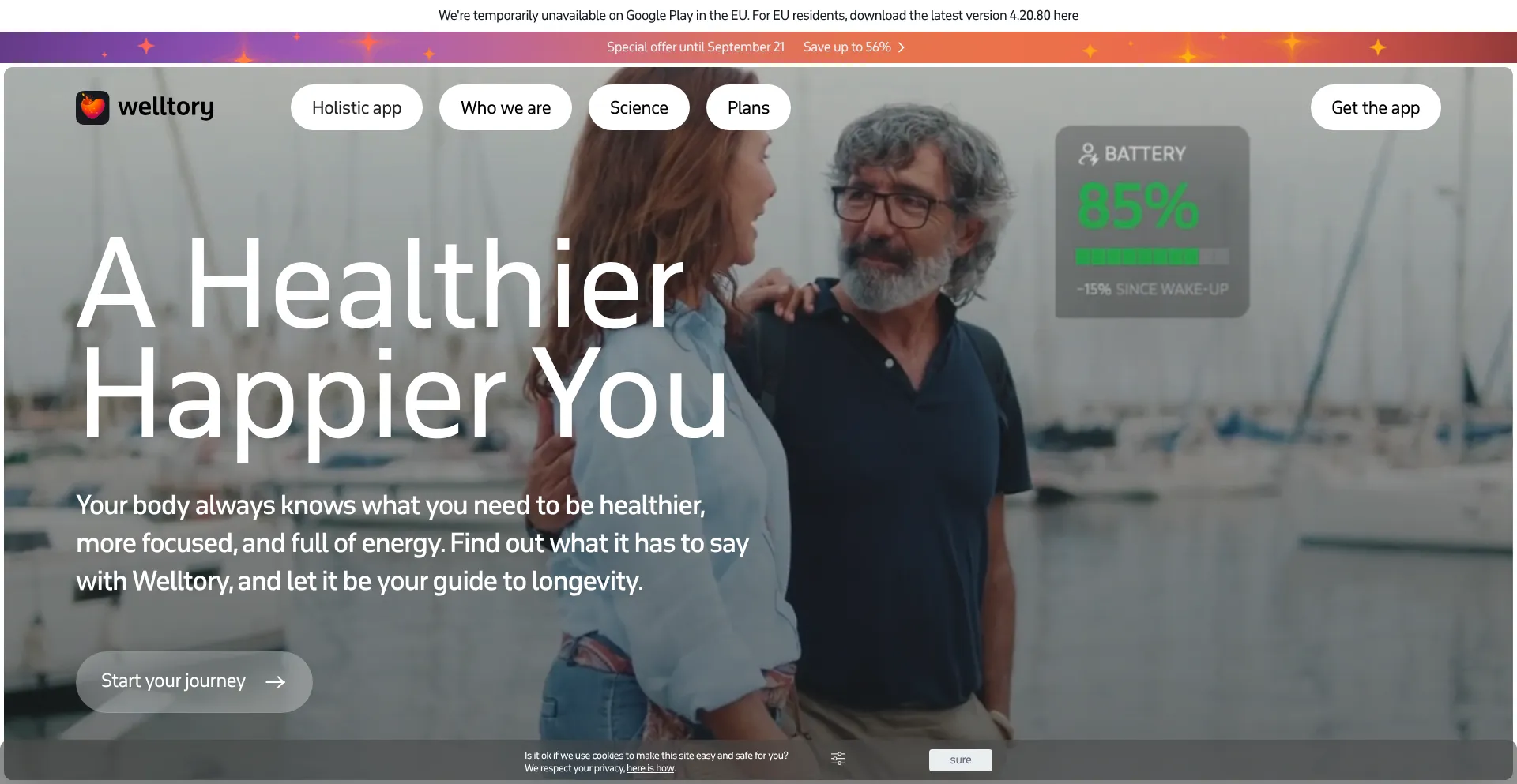 Welltory.com Screenshot