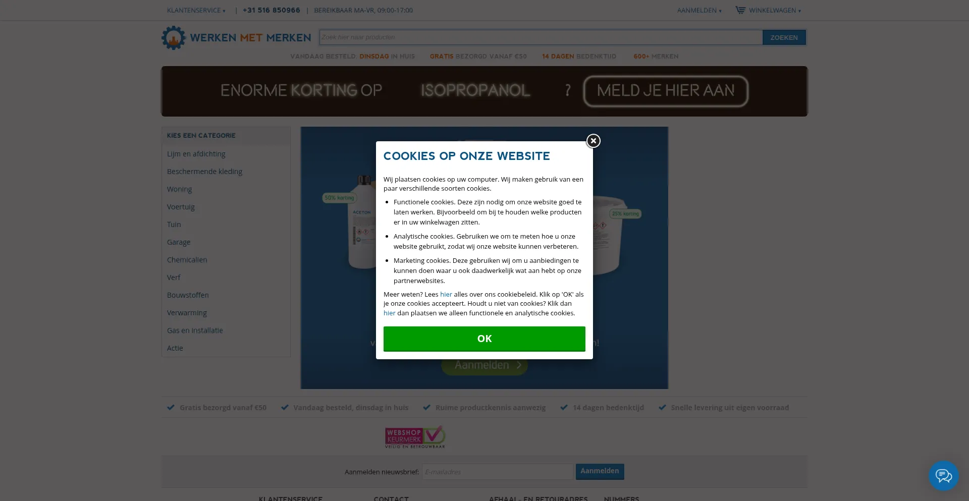 Website screenshot of Werkenmetmerken.be