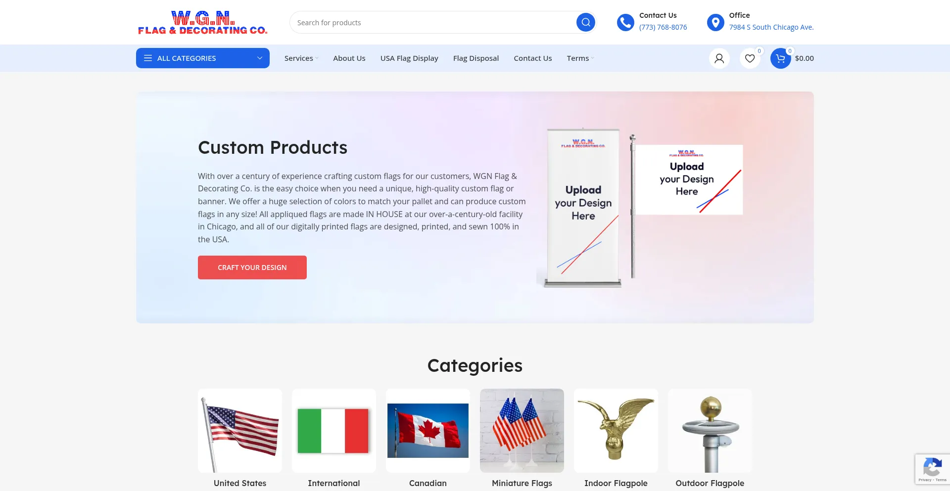 Website screenshot of Wgnflag.com