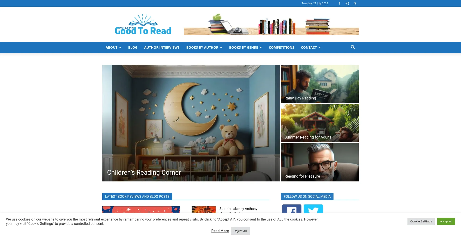 Website screenshot of Whatsgoodtoread.co.uk