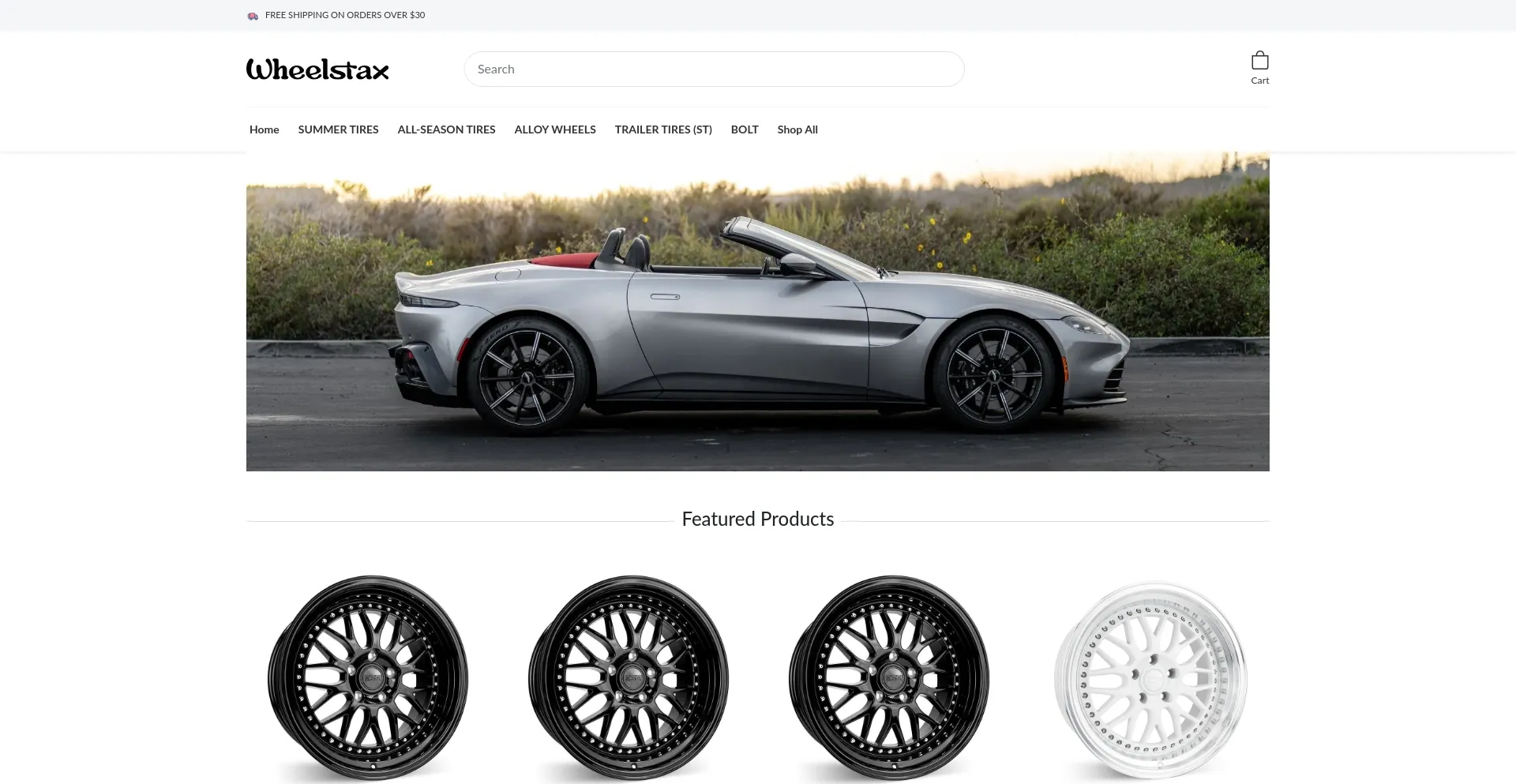 Website screenshot of Wheelstax.com