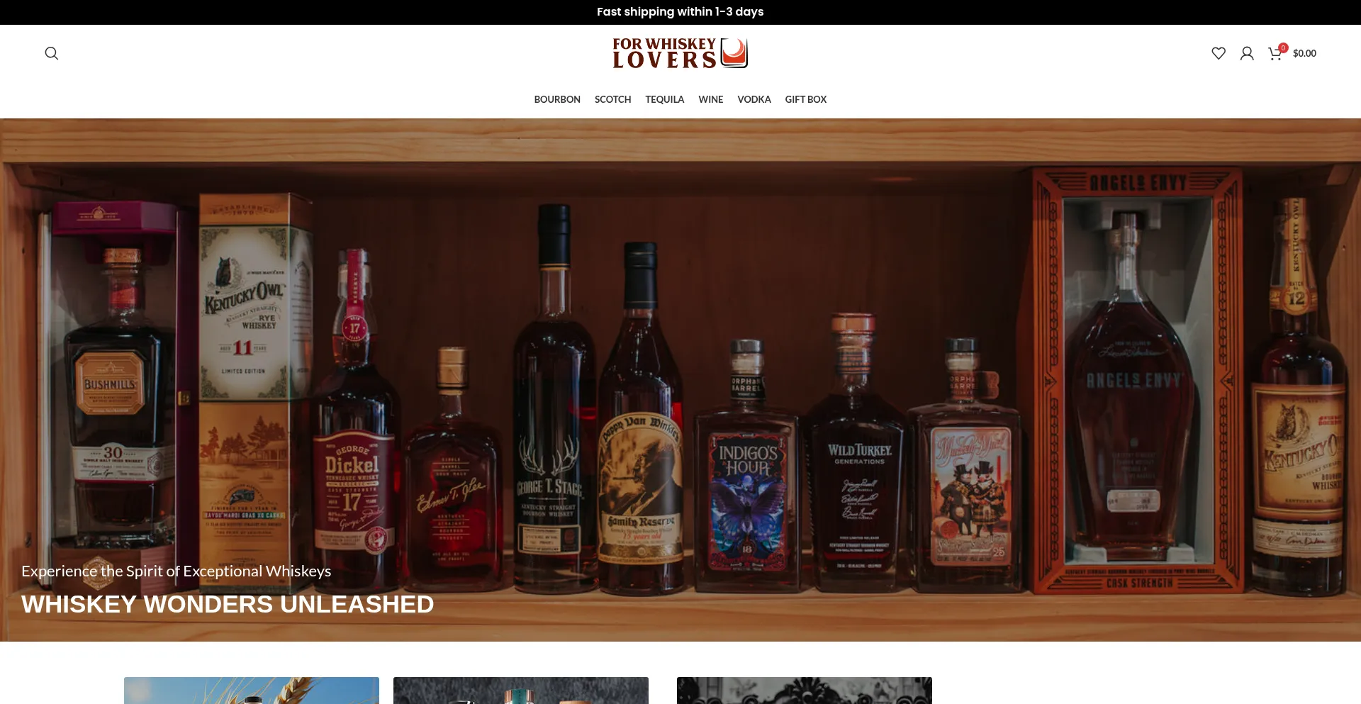 Website screenshot of Whiskeyloversclub.shop