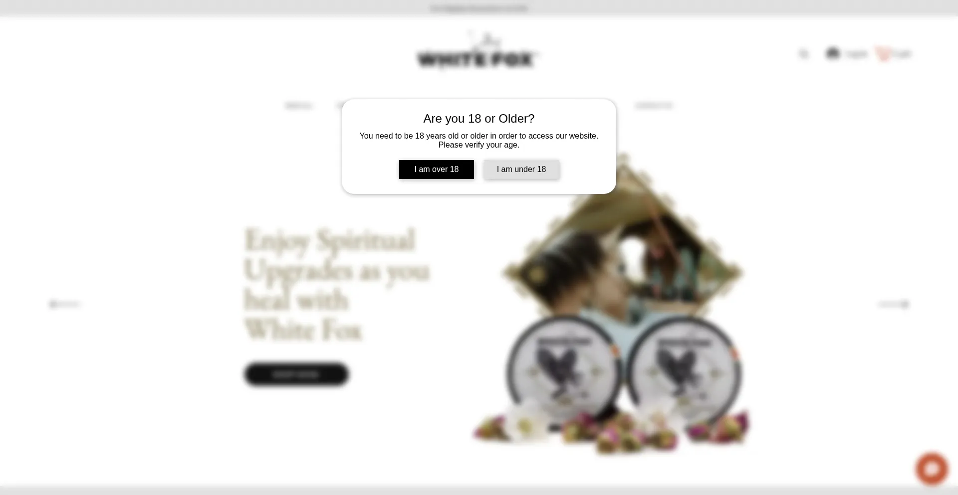 Website screenshot of Whitefoxmedicinals.com