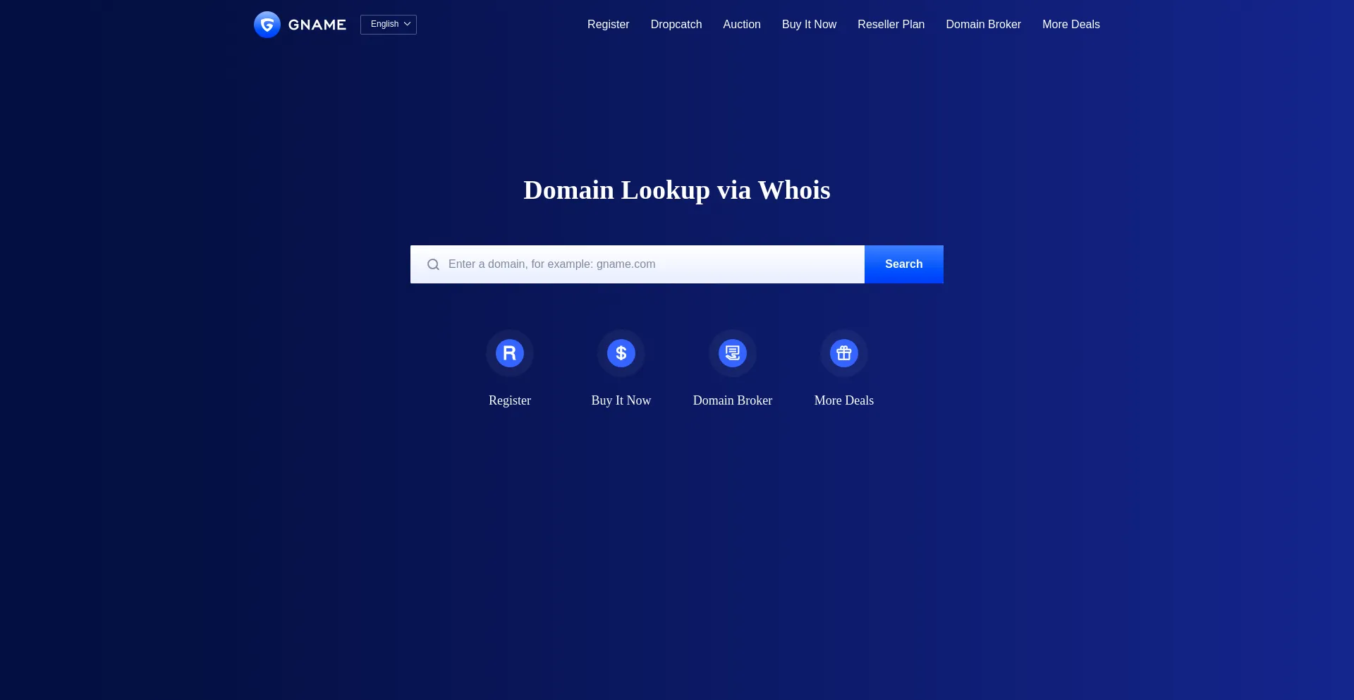 Whois.gname.com Screenshot