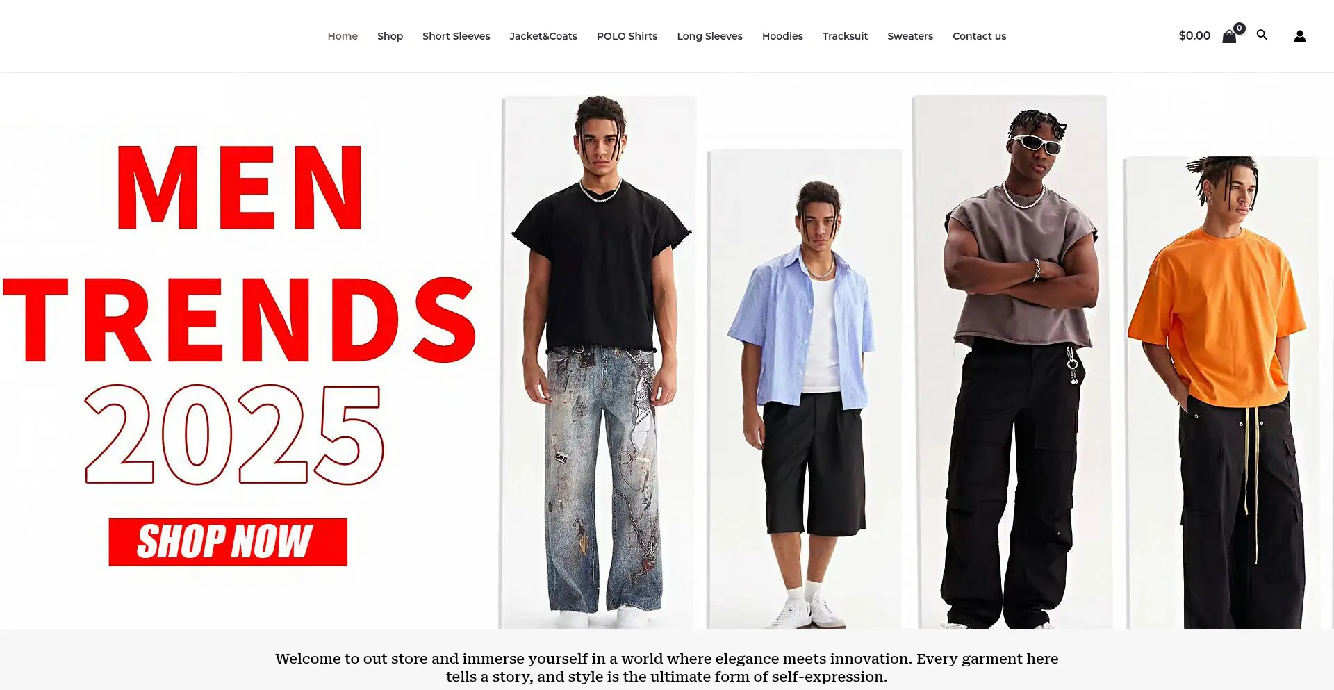 Website screenshot of Wholesalefashionshirts.shop