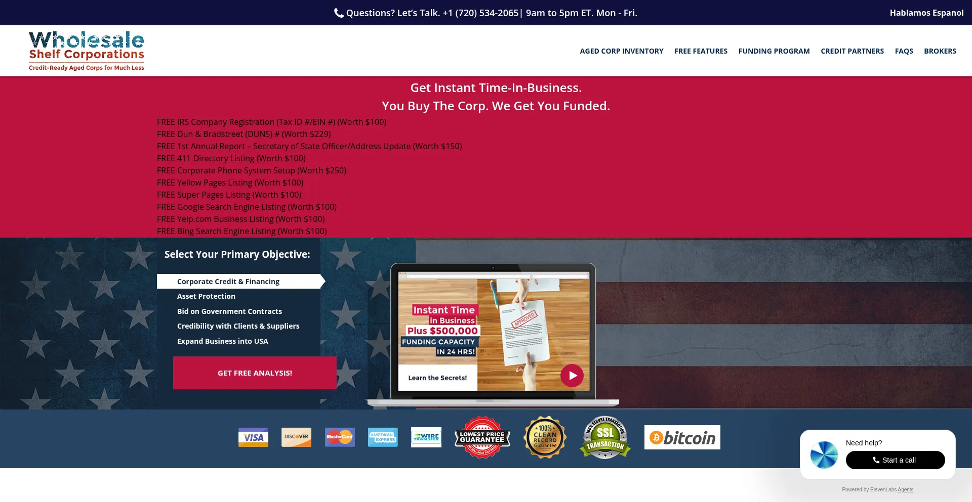 Wholesaleshelfcorporations.com 安全可靠吗？