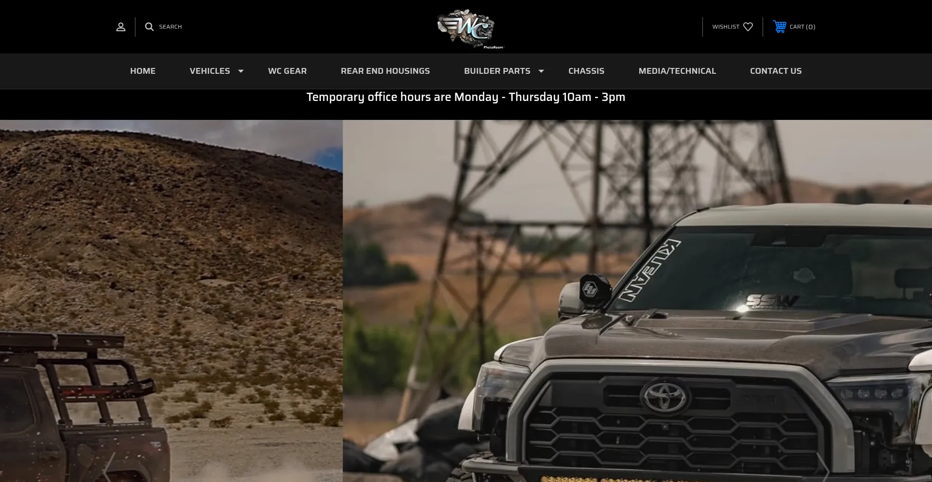 Website screenshot of Wicked-creations.com