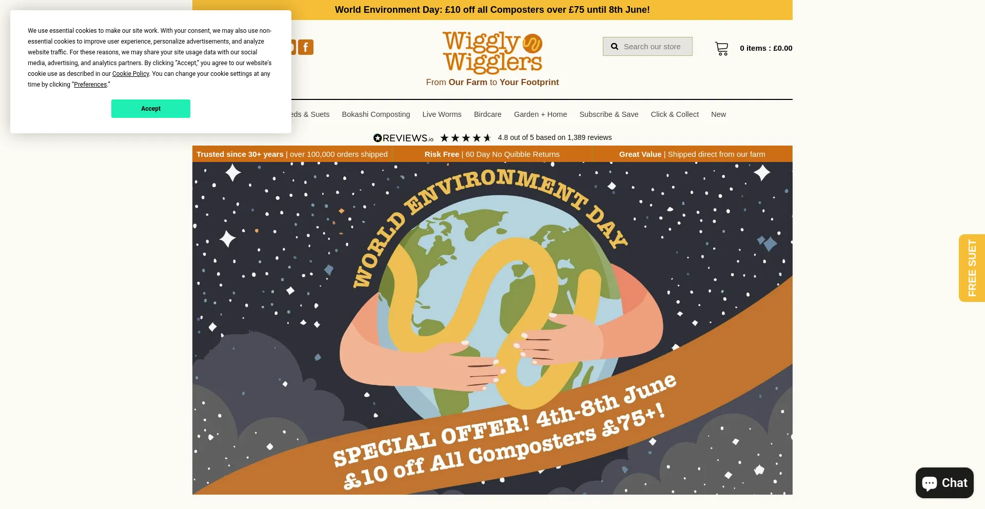 Website screenshot of Wigglywigglers.co.uk