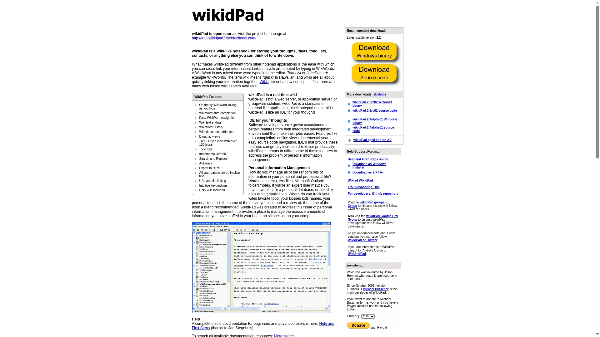 Wikidpad.sourceforge.net