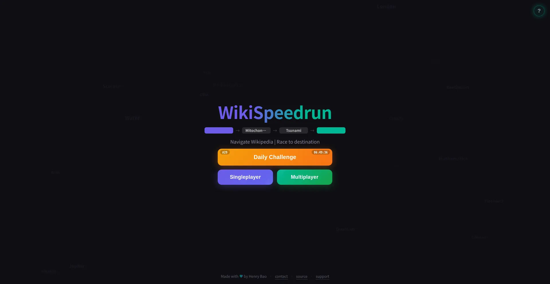 Wikispeedrun.io