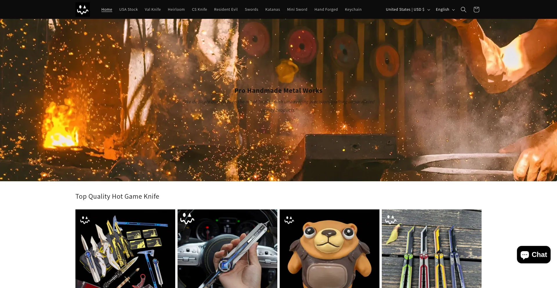 Website screenshot of Williammetalblade.com