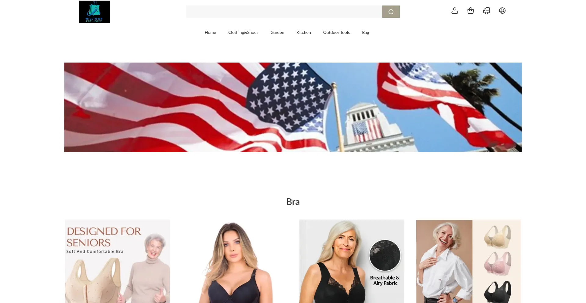 Website screenshot of Willtown.shop